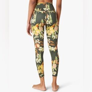 Beyond Yoga Floral Print Leggings - Green and Orange